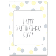 Personalised Dotty Birthday Card